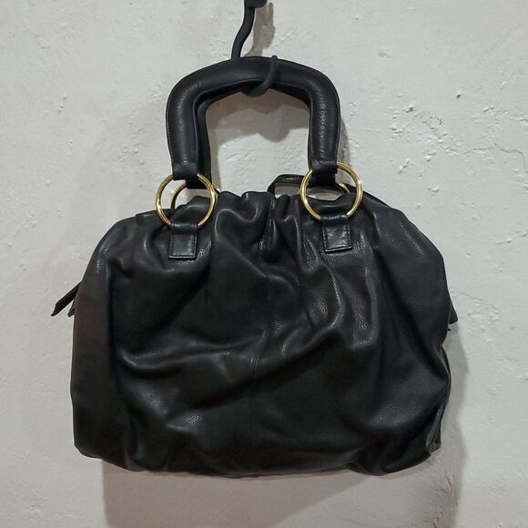 Bulga Large Satchel Bag in Black Made in Italy - Picture 5 of 16